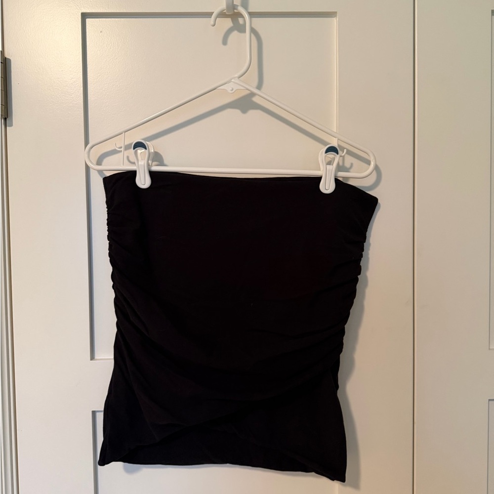 James Perse Black Strapless Top